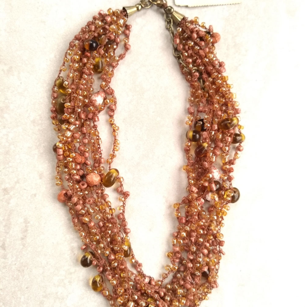 M. Haskell multi strands necklace